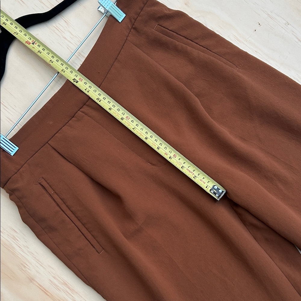 Wilfred by Aritzia Brown High-Waisted Trousers Size 8 | Cropped Ankle Pants - Picture 6 of 8